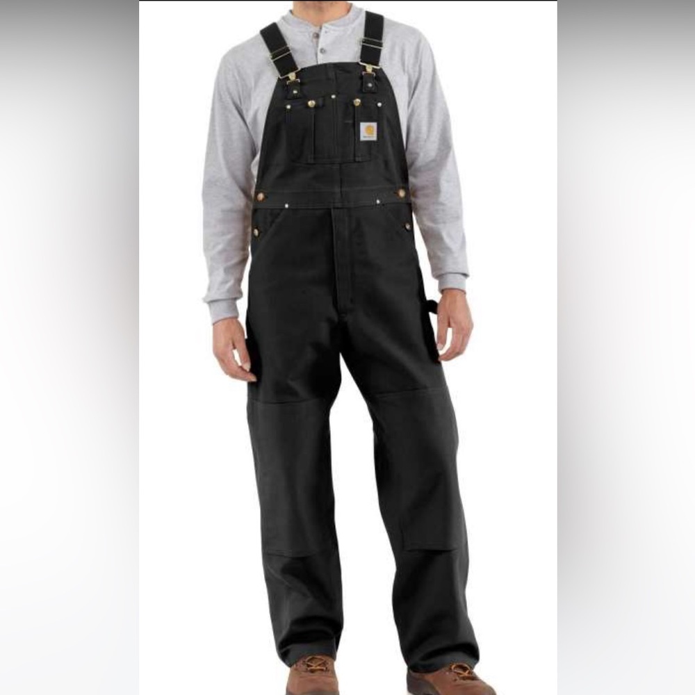Carhartt duck bib overalls/unlined for men